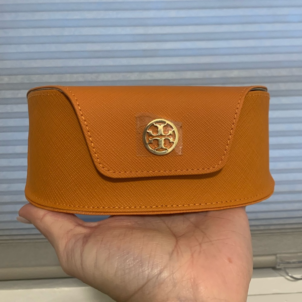 Tory Burch Gold & Orange Sunglasses Case